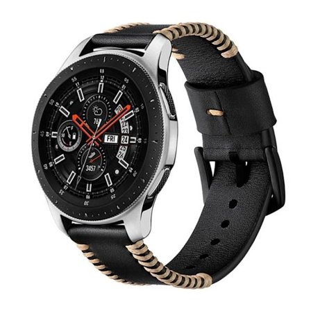 20 mm Samsung Galaxy Watch Active klockarmband i äkta läder - Svart