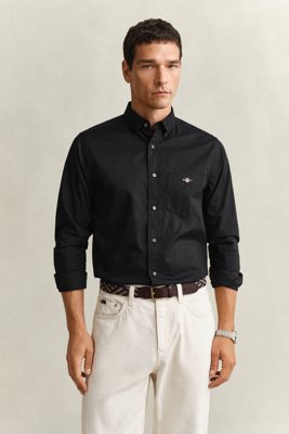 GANT - Regular fit klassisk poplinskjorte til herre black
