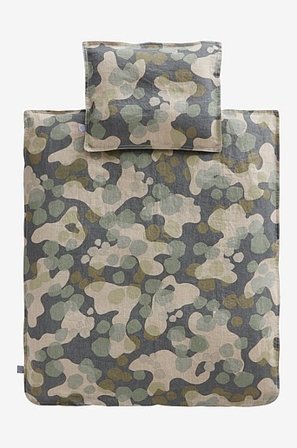 Jotex - Baby Påslakanset i Lin Vagn/vagga Mörkgrön CARA - Köp Barnpåslakan & örngott hos Jotex