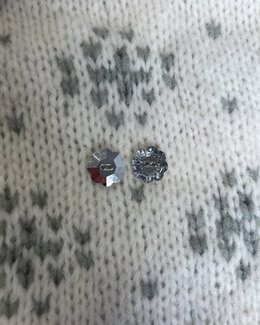 Knapp krystall blomst - 18 mm - New Old Company