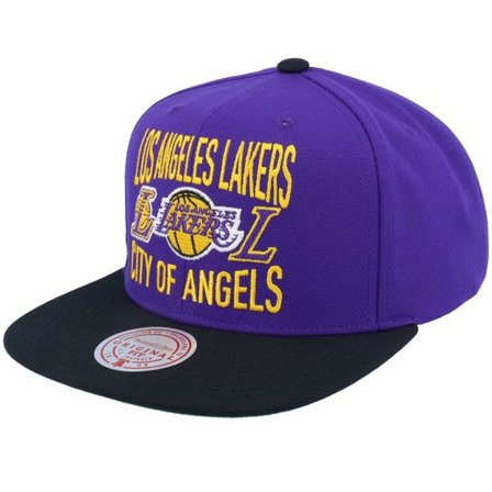 Mitchell & Ness - NBA Lila snapback Keps - Los Angeles Lakers City Love Purple/Black Snapback @ Hatstore