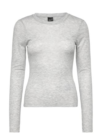 Gina Tricot Sheer Top - Grey - XL