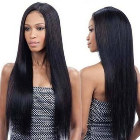 Peruke av ekte hår, bølgete parykk, egnet for dampbehandling