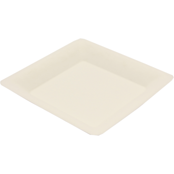 TALLERKEN HVIT BAGASSE 20X20CM