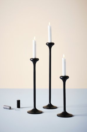 Jotex - Lysestake 3-pk Svart - RAKEL - Kjøp Lysestaker hos Jotex