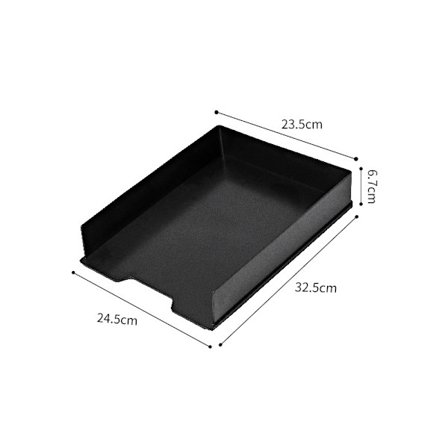 Stakbar papirbakke - Skrivebordsdokument, brev- og filorganiseringsbakke - Sælges separat (sort)(sort)