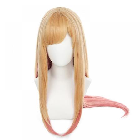 My Dress Up Darling Cosplay Kitagawa Marin Paryk Lang Blond Pink Cosplay Paryk Halloween Kostume Parykker Til Kvinder,wz-348 (FMY)