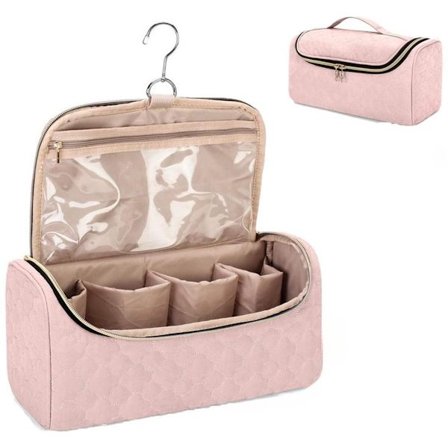 ING Komplett Organizersett, Veske, Klesorganisering, Rosa Myk Bæreveske, Med Beskyttelseslomme, Egnet for og , Hendig Hårstylingsett
