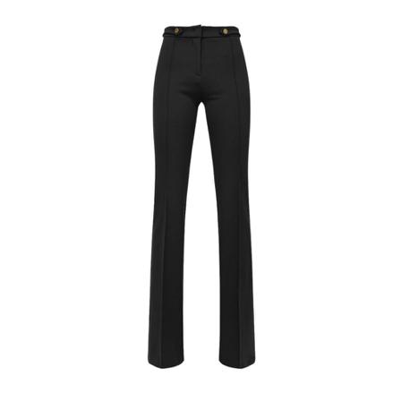 Pinko, Wide Trousers Zwart, Dames, Maat:M