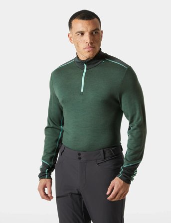 Helly Hansen Lifa Merino Midweight 1/2 Zip - Green - XL