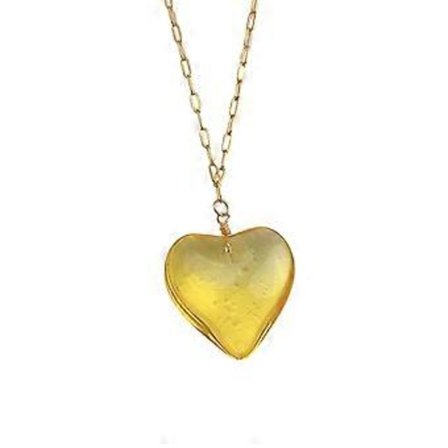 Litet Hjärta Choker Hjärthänge Halsband Hänge Halsband Legeringsmaterial Hänge Choker Y2K Halssmycken för Dagligen Gul (Gul)