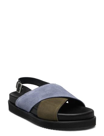 Sandals - Flat - Open Toe - Op Shoes Summer Shoes Sandals Svart ANGULUS*Betinget Tilbud