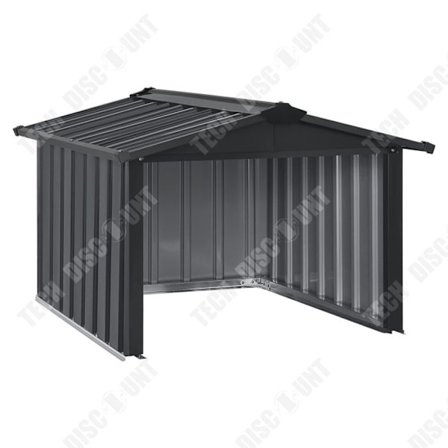 Metal garage - TECH DISCOUNT - 86×98×63cm - Vejrbeskyttelse - Galvaniseret stål - Rummelig indgang