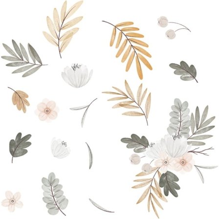 seinätarrojen sarja Kukat Kasvit Seinätarrat Seinäkoriste