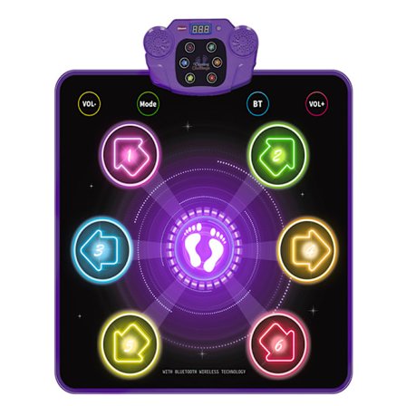 Tanssimatto lapsille 4-8-12 vuotiaille, Valoisa tanssimatto joulu- ja syntymäpäivälahjaksi 5-vuotiaalle tytölle, lelut 6-7 vuotiaille, Bluetooth-