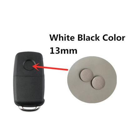 Hindley 5/10/20/30kpl Auton Avaimen Logotarra 14mm VW Kauko-ohjaimelle 13MM Metalli Alumiini Pyöreä Tunnus Musta/Sininen