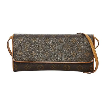 Louis Vuitton Vintage, Pre-owned Monogram Pochette Twin GM Canvas Bruin, Dames, Maat:ONE Size