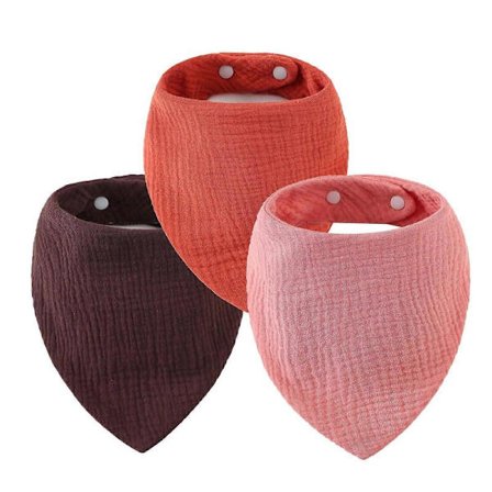 Baby Bandana Siklesmekker Unisex Bandana Siklesmekker Superabsorberende Bandana Siklesmekker Skånsomme Tannbørstesmekker for Spedbarn 3-pakning