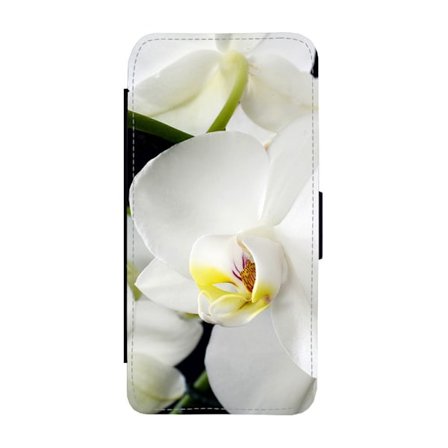Vita Orkideer Blommor Samsung Galaxy A55 5G Flip Mobilfodral
