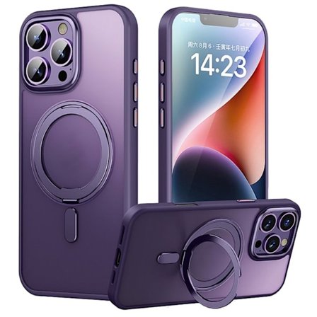 iPhone 16 Pro Max Case with a stand - Purple
