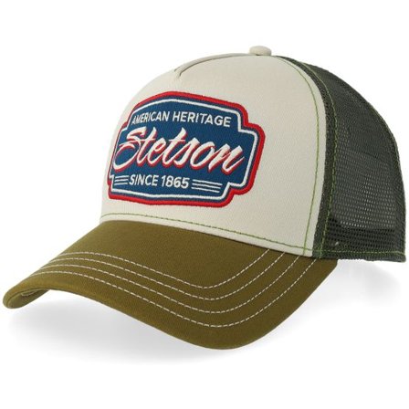Stetson - Grön trucker Keps - Classic Race Olive/Yellow A-Frame Trucker @ Hatstore
