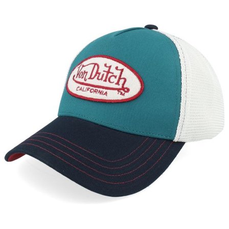 Von Dutch - Blå trucker Keps - Oval Patch White/Blue/Black A-Frame Trucker @ Hatstore