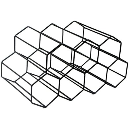 Buruis 9 Flaskor Metall Vinställ, Bänkfri Stående Vinställ