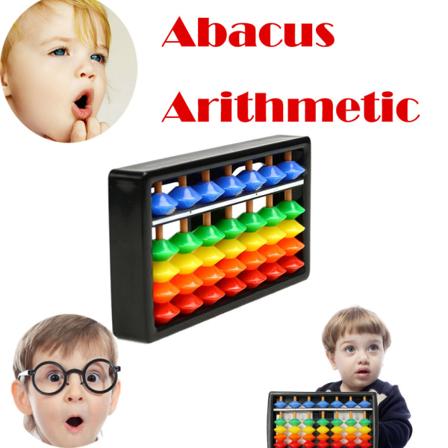 Stænger Farverige Perler Plastik Abacus Aritmetik Soroban Børns Beregningsværktøj Legetøj