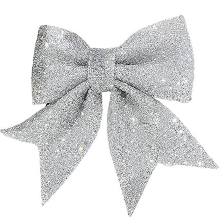 2/10 stk. Glitter Store Sløyfer Juletre Sløyfeknute Hengende Ornamenter Gave Juledekor