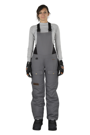 Byxor Klim Jackson Bib Dam Grå XXL