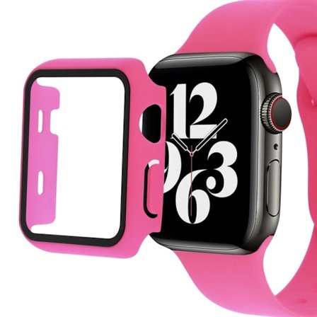 Apple Watch Ultra cover with tempered glass screen protector - Rose