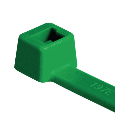 Hellermann Tyton T50R GN Buntebånd 4,6 x 200 mm, 100-pakning Grønn, Installasjonsmaterial