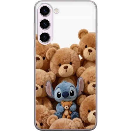 Kompatibel Mobilcover til Samsung Samsung Galaxy S23+ Sød og sikker illustration med Stitch omgivet af bamser, der skaber en varm og legende følelse