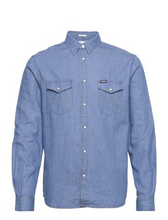 Ls Denim Shirt Blue Wrangler