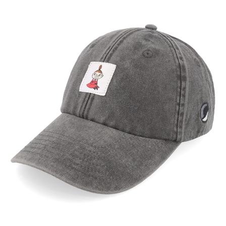 Moomin - "Little My Black Denim Dad Cap " Unconstructed Black Cap - @ Hatstore