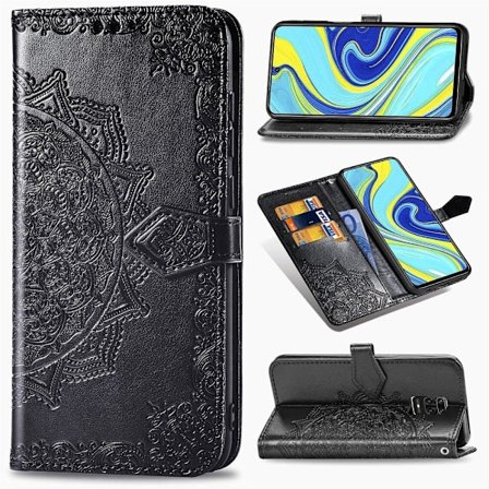 Mandala Xiaomi Redmi Note 9 Pro Max / 9 Pro / 9s Flip Fodral - Svart