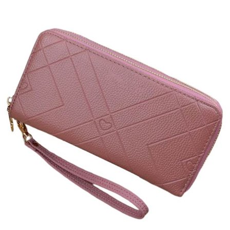 Damepung i PU-materiale med aftagelig håndledsrem - Stor kapacitet pung til piger og damer til shopping og dates