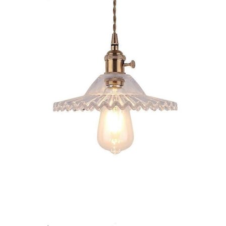 Industrielle Vintage Glass Pendellamper Taklampe (Klar)