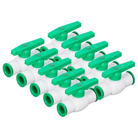 10 stk. kuleventil rett hurtigkobling PPR-fittingsett for vannsystem 20 mm / 0,79 tommer