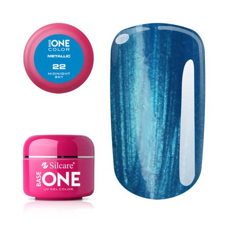 Base one - Metallic - Midnight sky 5g UV-gel Blå