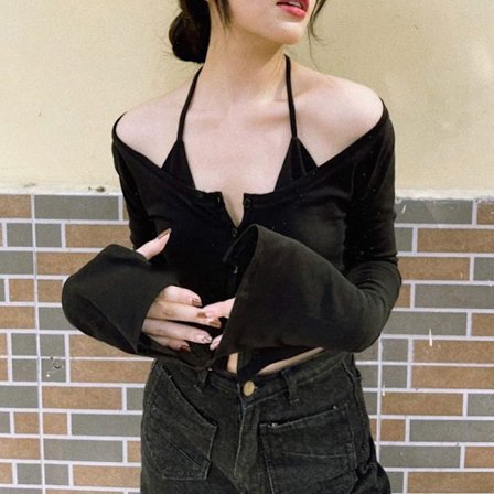 Slim Fit Crop Top för kvinnor M