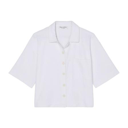 Marc O'Polo Short-sleeved overshirt vit, Dam, Dam, Storlek: L