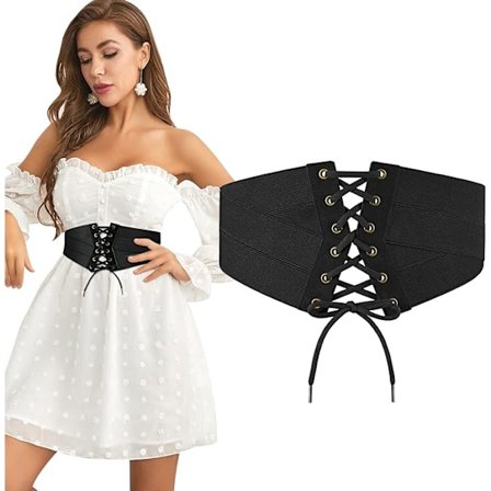 CNA Korsettbelte for kvinner, elastisk belte, justerbar lengde