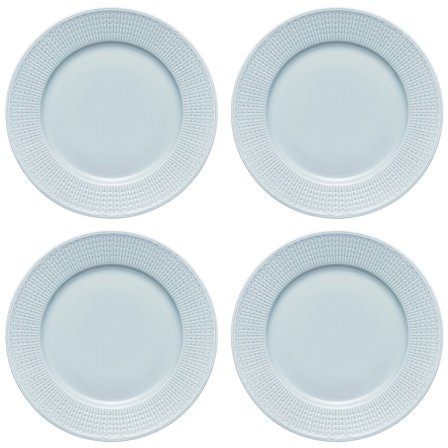 Rörstrand Swedish Grace is tallerken 4-pakk' - 'Isblå