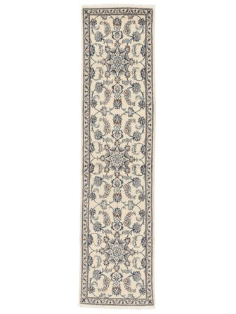 Nain Rug Hand Knotted 78X307 Runner Brown/Beige Persia