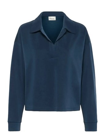 Hellemw Polo Blouse Blue My Essential Wardrobe