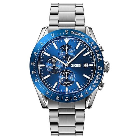 Skmei 9253 Herre Stoppeklokke Dato Seks Pins Quartz Klokke Gull Svart