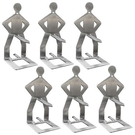 BBQ Roterende Grill Pølseholder Bærbar Grill Rustfritt Stål BBQ Grill Roterende Holder Utendørs Camping Nytt 6-Dels Sett