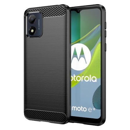 Carbon Flex Suojakotelo Motorola Moto E13 - Musta
