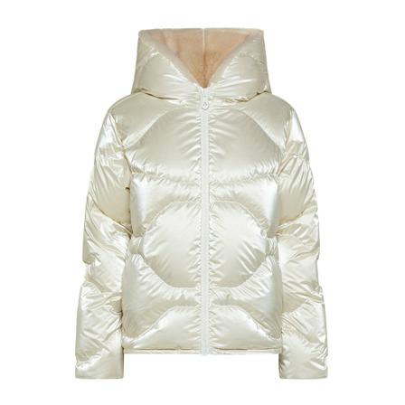 Peuterey Quilted bomber with aviator-type hood Hvid, Dame Dunjakker